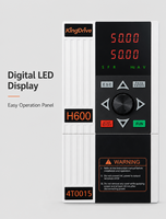 Variador de Frecuencia KingDrive VFD 380V Trifásico 0.75-5.5kW con Control Vectorial para CNC, Protección de Husillo Pequeño, Certificación CE
