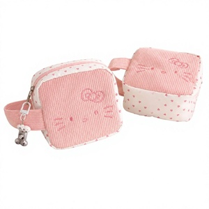Custom Corduroy Mini Crossbody <b>Bag</b> <b>for</b> <b>Women</b> Cute Cartoon Shoulder <b>Bag</b> Small Cosmetic <b>Pouch</b> with Adjustable Strap OEM ODM - Product Image 1