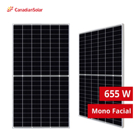 Panneaux solaires CSI à double vitrage PV bifaciaux HJT N-Type 640-670W TUV pour une efficacité de 21 %, cadre en alliage d'aluminium anodisé IP68