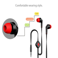 Écouteurs intra-auriculaires filaires plats colorés de haute qualité pour MP3 et mobiles