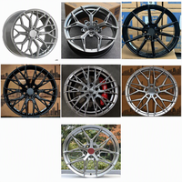 Jantes en alliage coulé 18/19 pouces, design à cinq branches creuses, finition noire, PCD 5x108/112/114.3/120 pour Audi pour Mercedes