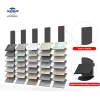 Présentoir Métallique Incliné Autoportant Personnalisable pour Carreaux de Marbre, Céramique et Verre – Solution Antirouille pour Showroom