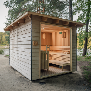 Cabine de sauna <span class=keywords><strong>à</strong></span> vapeur humide pour 2-6 personnes au design moderne Salle de sauna extérieur en bois massif <span class=keywords><strong>à</strong></span> un bon prix avec bois massif de pruche - Product Image 3