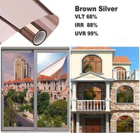 Película Moderna para Ventanas con Visión Unidireccional y Privacidad, Espejo Reflectante Autoadhesivo, Decorativa, Opaca, para Ventanas de Edificios