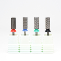 Fraise à ongles professionnelle en carbure, petit diamètre 5.35, cylindrique moyenne, pour lissage des ongles et le polissage du gel, outils de manucure en carbure