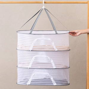 Paniers à linge pliables pour la maison <span class=keywords><strong>Filet</strong></span> de séchage coupe-vent anti-déformation pour vêtements Chaussettes Insectes de poisson Usine directe - Product Image 3