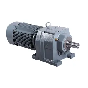 R27-R187 Helical Gear Reducer, Hard Tooth Helical Reducer Gearbox with Motor, R Series Helical Speed Reducers