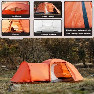 Tente <span class=keywords><strong>de</strong></span> <span class=keywords><strong>randonnée</strong></span> extensible OEM pour 1-2 personnes avec vestibule attachable - Conception à 3 portes pour le camping et la <span class=keywords><strong>randonnée</strong></span> en 3 saisons - Product Image 3