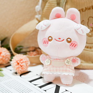 Custom Plush Keychain Kawaii Bunny Plush Keyring Charm <strong>Bag</strong> Ornament for Ladies Mini Size Handmade Rabbit Soft Toy - Product Image 4