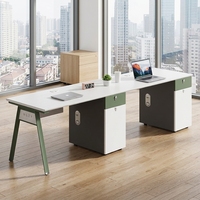 Poste de travail de bureau individuel moderne en bois avec cloison de séparation pour employé, ensemble de mobilier de luxe avec table blanche, vente en gros