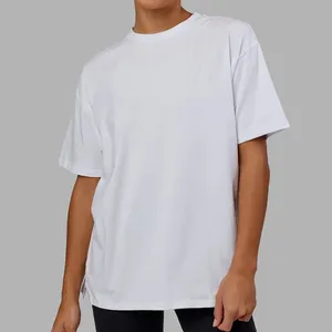 Camiseta unisex de manga corta de algodón liso de gran tamaño para parejas informales de colores negros cómodos de alta calidad personalizada para gimnasio para hombres