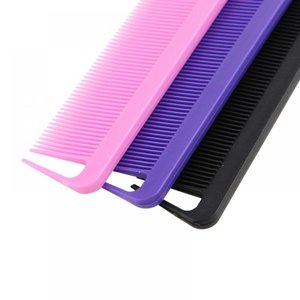 Capelli di separazione del carbonio della coda del ratto nero di plastica su ordinazione antistatica dell'etichetta privata con lo styling dei pettini di rattail su ordinazione - Product Image 2