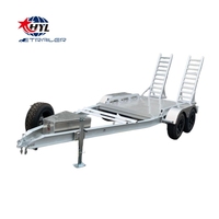 Remolque Utilitario de Aluminio para Excavadora Pequeña y Remolque para Automóvil