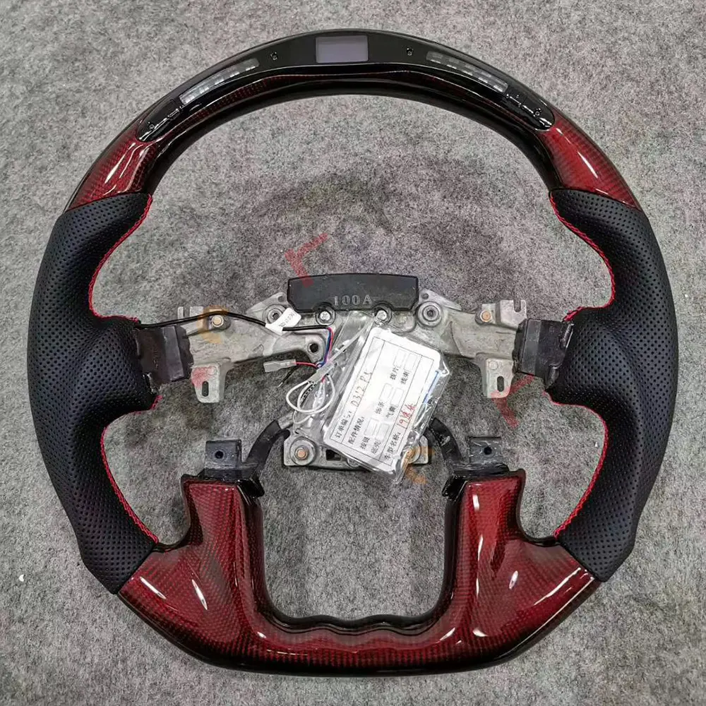 Car Steering Wheel For Nissan patrol Y61 Y62 racing style Smart Control Carbon Fiber auto Interior Accessories