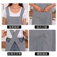 Tablier personnalisé avec logo, en pur coton, pour cuisine et usage domestique, nouveau style 2026, tablier de célébrité internet, spécial restauration, vêtement de travail de cuisine pour femmes