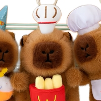 Porte-clés en peluche Capybara personnalisé en usine, porte-clés de sac en peluche personnalisé, porte-clés en peluche Capybara au design amusant et populaire pour enfants