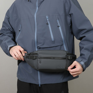 Celv <strong>Keil</strong> Men's Waist Bag Multi Functional Chest Bag Gray Black Military Green Dark Blue Solid Color Coating Material Everyday - Product Image 3