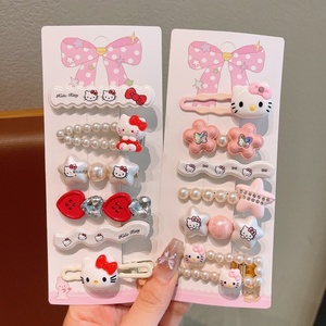 Simpatica Clip per Capelli di <span class=keywords><strong>Hello</strong></span> <span class=keywords><strong>Kitty</strong></span> per Bambina, <span class=keywords><strong>Accessori</strong></span> per Capelli in Plastica a Cartone Animato per Bambine e Neonate per Frangia e Ciuffi Ribelli - Product Image 4