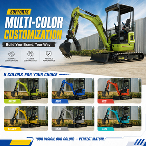 Mini-excavatrice multifonctionnelle de 1,8 tonne, mini-pelle sur chenilles, moteur EPA, petite pelle mécanique de construction, livraison gratuite - Product Image 6