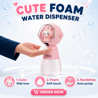 Distributeur automatique de savon désinfectant pour les mains, hygiénique, avec affichage LED, design breveté, personnage de lapin mignon, portable pour la maison