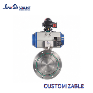 Valvola a <span class=keywords><strong>Farfalla</strong></span> Pneumatica ad Alto Vuoto GIQ, in Acciaio Inox 316L, per Chiusura a Contropressione e Pressione Negativa in Unità Raffreddate ad Aria e Essiccatori - Product Image 1