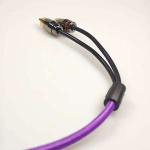 RCA 2 Male to 1 Female Y Splitter Adapter Cable with PVC Sheath Braided Wire, suitable for speakers, <b>car</b> audio <b>amplifiers</b>, and - Product Image 3