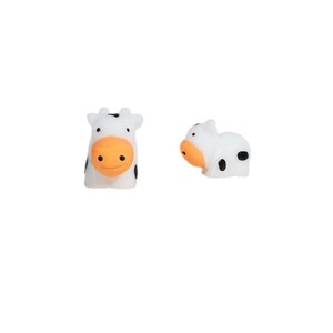 Figura de Vaca Miniatura Lanshuo, Modelo Animal de Resina, Decoración para el Hogar, Juguete - Product Image 2