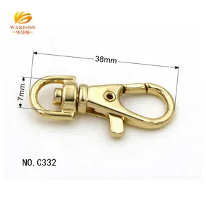 High End Key Chain Accessories Mini Gold Swivel Lobster Clasps For Keychain