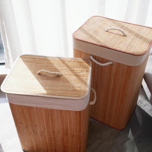 <span class=keywords><strong>Panier</strong></span> à linge de salle de bain, <span class=keywords><strong>grand</strong></span>, avec poignée, pour vêtements, en bambou tressé, boîte de rangement en <span class=keywords><strong>bois</strong></span>, cubes, bacs de rangement, paniers de rangement - Product Image 3