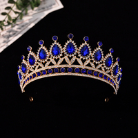 Super pur fait à la main mariée couronne activités de fête tête de couronne avec la mode goutte d'eau diamant princesse chapeaux en gros