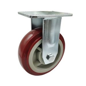 Direto Da Fábrica 4568 Polegadas Heavy-Duty Poliuretano Rodízios Universais 6 Polegadas Jujube PU Rodas De Freio Rodízios De Chapa De Aço - Product Image 2