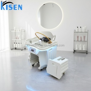 อ่างสระผมเคลื่อนที่แบบไม่มีท่อ ยี่ห้อ Kisen Korean Design Head Spa รุ่นทนทาน พร้อมถังเก็บน้ำขนาด 55 ลิตร และ 30 ลิตร พร้อมเครื่องทำน้ำอุ่น - Product Image 1