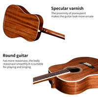 FANTE 41 Inch Sapele Acoustic Guitar 6 Strings Guitar Music Instrument for Beginner or Performance