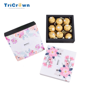 Personnalisé saint valentin créatif haut de gamme de luxe carré papier tirer tiroir chocolat emballage cadeau boîte - Product Image 6