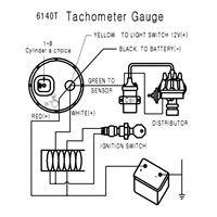 Tachymètre pour voiture, jauge de tachymètre 8000 tr/min, diamètre 55 mm, pour moteur à essence de 1 à 8 cylindres
