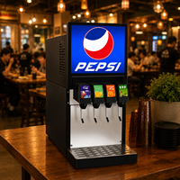 Distributeur de boissons automatique électrique à 4 valves, machine à soda avec plateau d'égouttement en acier inoxydable pour cinéma