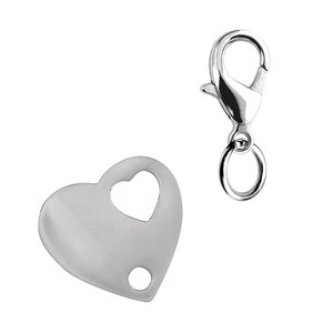 Componenti per Gioielli a Forma di Cuore CHARM, Materiale Acrilico 20x20 mm, Confezionati in Sacchetto - Product Image 1