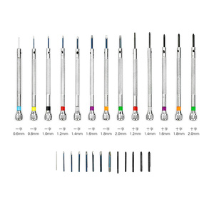 Outils de réparation de montres: 0.6 à 2.0 pouces, carré, tournevis, jeu de tournevis avec <span class=keywords><strong>mandrin</strong></span> et tête de tournevis. - Product Image 6