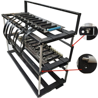 Rak GPU Full Tower Profesional untuk Multi-Kartu Grafis 7 Slot Ekspansi Server In-Line Kompatibel ATX Mining Tersedia
