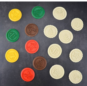Nhựa xử lý Giáng sinh 5pcs Biscuit <span class=keywords><strong>Cookie</strong></span> Stamp bánh Silicone Stamp <span class=keywords><strong>Cookie</strong></span> <span class=keywords><strong>cutter</strong></span> <span class=keywords><strong>Set</strong></span> - Product Image 5
