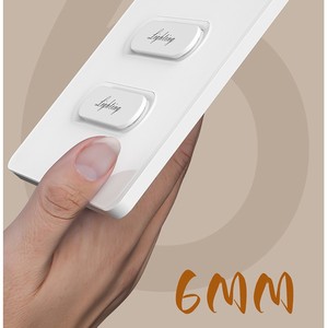 Interrupteur tactile Tuya Zigbee 1 bouton, panneau en verre blanc/gris, norme britannique, pour maison intelligente - Product Image 5