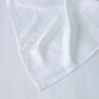 Set seprai katun polos putih 6080S 100% katun 3cm garis Hotel kamar tidur staples panjang katun sisir satin Jacquard bambu