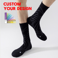 Chaussettes de sport athlétiques en coton éponge à design personnalisé, mi-mollet, plusieurs couleurs, pour le basketball, unisexes