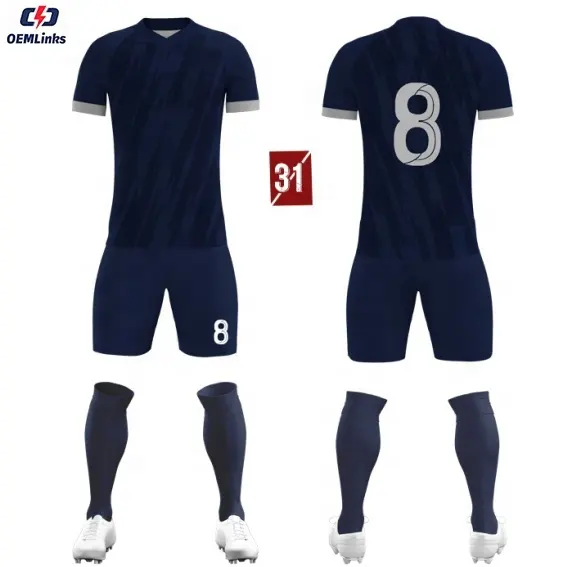 Custom Name and Number New Soccer Uniform Polyester Jersey Soccer Shirt
