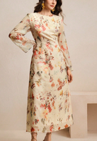 Robe florale imprimée YKD126 pour le printemps et l'été, design traditionnel de la mode musulmane, look décontracté, robe musulmane pour femmes, islamique