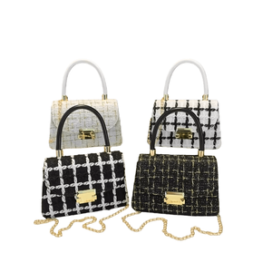 กระเป๋าถือโพลีเอสเตอร์สะพายไหล่ขนาดเล็กของเกาหลีกระเป๋าแมสเซนเจอร์ลายสก๊อตสุดหรู - Product Image 5