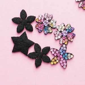 Xuyên biên giới PVC Rhinestone Màu hoa năm cánh sao DIY quần áo giày mũ trang trí không dệt thân thiện với môi tùy chỉnh - Product Image 2