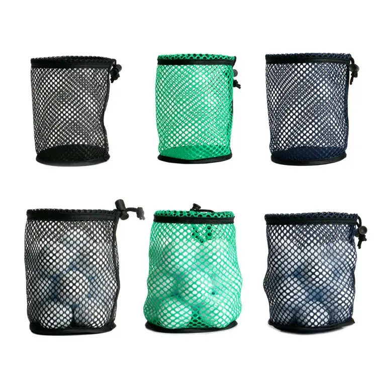 Bolsa de malla de nailon personalizada para pelota de Golf, bolsa de almacenamiento de bolas de Golf, promoción, venta al por mayor