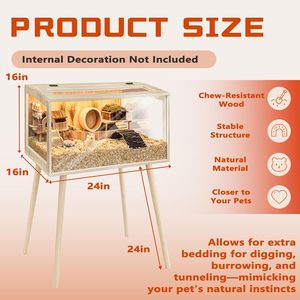 Grande Gabbia Professionale per Animali Domestici da Esterno in Stile Bambù con Motivo Animale per Cani, Gatti e Conigli, Ideale per il Soggiorno - Product Image 5