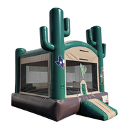 Château gonflable commercial sur le thème du cactus western pour enfants, idéal pour la location événementielle